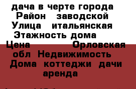 дача в черте города › Район ­ заводской › Улица ­ итальянская › Этажность дома ­ 1 › Цена ­ 15 000 - Орловская обл. Недвижимость » Дома, коттеджи, дачи аренда   